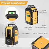 Prexiso Laser Level with Tripod 30 m Green Cross Line Self Leveling view 3