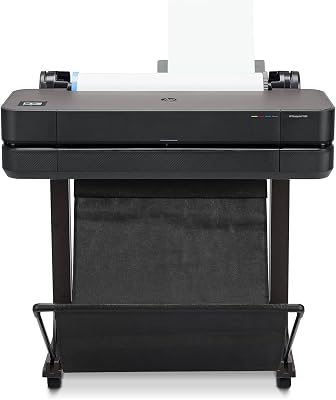 DesignJet T630 24, 61cm, Imprimante Grand Format, Traceur, Standard A4-A1, 76 Impressions A1/h, Wi-FI, Ethernet, USB, 2400x1200dpi, Métal recyclé, Version 2025, Garantie 1 an, Click, Noir