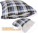 REDCAMP 2 Pack Small Flannel Camping Pillow 50x30cm Blue Black Ultralight view 5