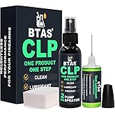 BTAS Gun Cleaner and Lubricant CLP Gun Oil Cleaning Kit Universal Spray Solvent 2oz & 1 oz Needle Oiler Bottle