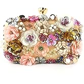 Lanpet Women Clutches Flower Evening Handbag Chain Strap Shoulder Bag