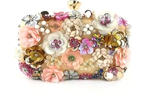 Lanpet Women Clutches Flower Evening Handbag Chain Strap Shoulder Bag