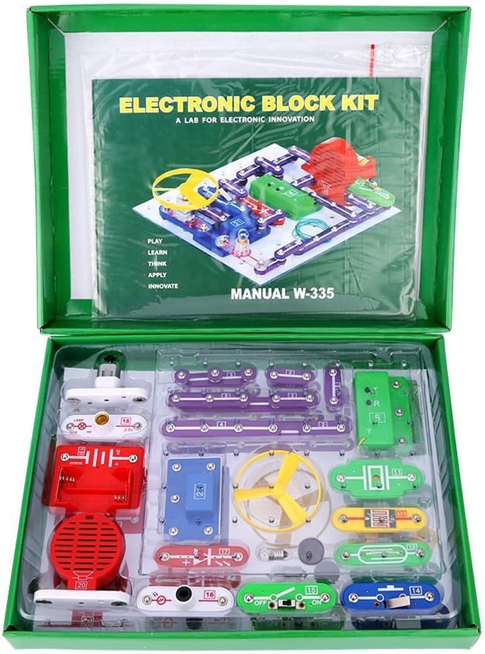 Circuits for Kids ELSKY 335 Electronics Discovery Kit, Circuits Experiments Kit, Smart Electronics Block Kit,Educational Science Kits Toy,Great DIY Building Blocks Electric Circuits Kits for Child: Toys & Games