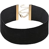 Yolev Black Choker Necklace for Women Gothic Velvet Choker Collar Necklace Emo Accessories for Holiday Party Cosplay Birthday Party