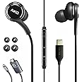 SAMSUNG AKG Wired Earbuds Original USB Type C in-Ear Earbud Headphones with Remote & Mic - Noise Isolating Deep Bass, Includes USB-C to HDMI Cable High Speed 4K Resolution TV Connection - Black