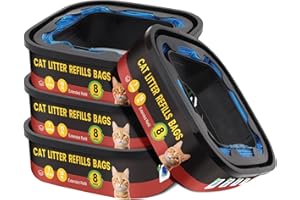 EGDUSNS 4 Pack Litter Refill Boxes, Odor Resistant Litter Bags for Standard and Enhanced Litter Refill Boxes,Blue