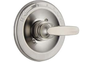 Delta Foundations 13 Series Single-Function Valve Trim Kit, Brushed Nickel Handle Set for Shower Faucet System, Stainless BT13010-SS (Valve Not Included)