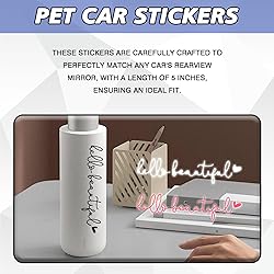 UZZH Hello Beautiful Car Rearview Mirror Stickers