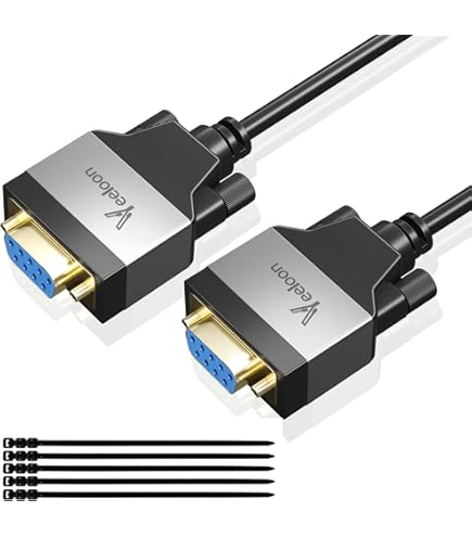 DTech DB9 RS232 9 Pin Serial Cable Male To Female Port Extension Null