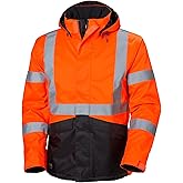 Helly Hansen Alta Winter Jacket - Waterproof Work Jacket - ANSI Class 3 Reflective Rain Gear - 220g Insulation & Hi-Vis