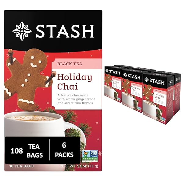 STASH TEA HOLIDAY CHAI TEA 18 COUNT TEA...