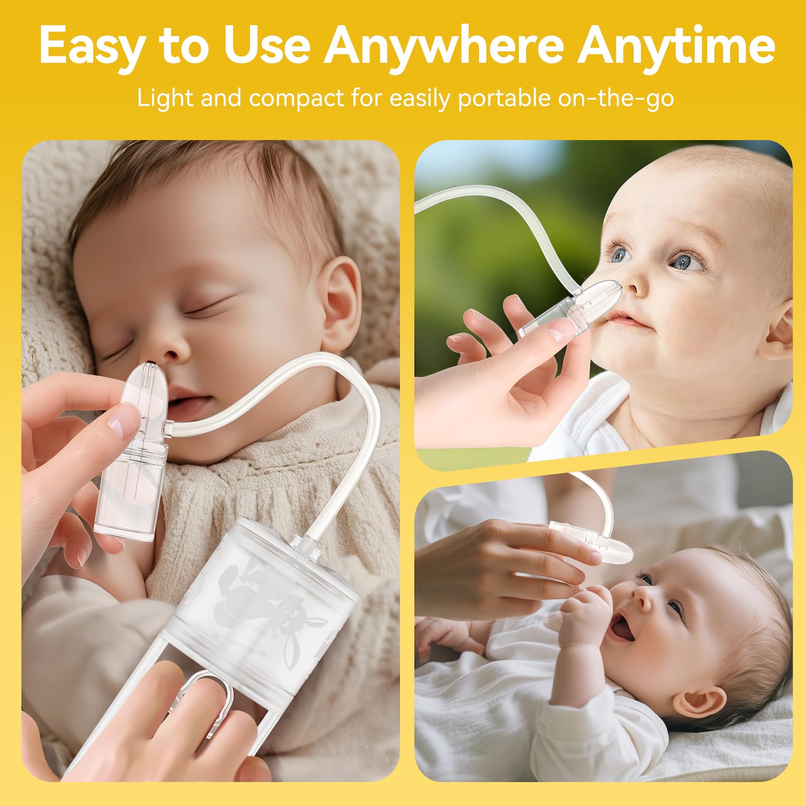 Nasal Aspirator for Baby and Toddler Nose Clearing with Hand Pump and Non-Invasive Tip for Quick, Quiet Suction, Co-Branded with CHIBOJI