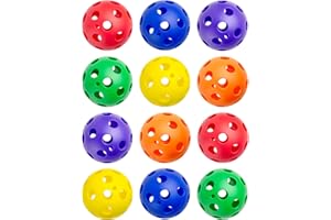 Cannon Sports 12-Inch Plastic Softballs – 12 Pack of Official Size Plastic Practice Softballs – Perfect for Hitting, Pitching