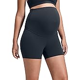 CRZ YOGA Butterluxe Maternity Biker Shorts 4" - Over The Belly Pregnancy Yoga Workout Womens Activewear Buttery Soft