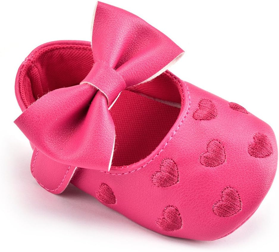 0-12 Month Toddler Embroidered Tassel Shoes Indoor Soft Bottom Baby Shoes Red 0-6 Months
