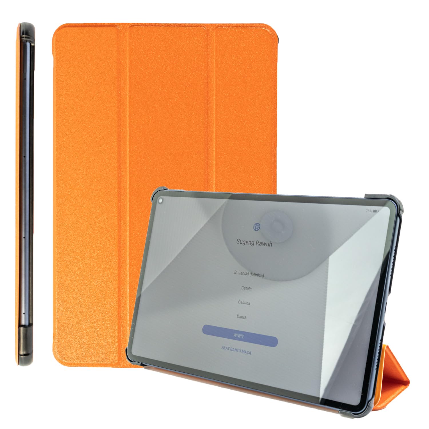 COOVY® Handywelt-Niefern Ultra Slim Case with Stand Function for Huawei Matepad Pro 10.8 Inches Orange