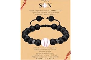 HISATAN Soccer Football Basketball Baseball Bracelet 𝐆𝐢𝐟𝐭𝐬 𝐟𝐨𝐫 𝐁𝐨𝐲𝐬 𝐒𝐨𝐧, Silicone Bead Adjustable Sports Lover Teens Players Team Accessories Jewelry Stuff Gift for 6-16 Years Old Boys Girls