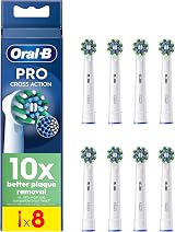 Oral-B Pro Cross Action Electric Toothbrush Head Pack of 8 White view 1