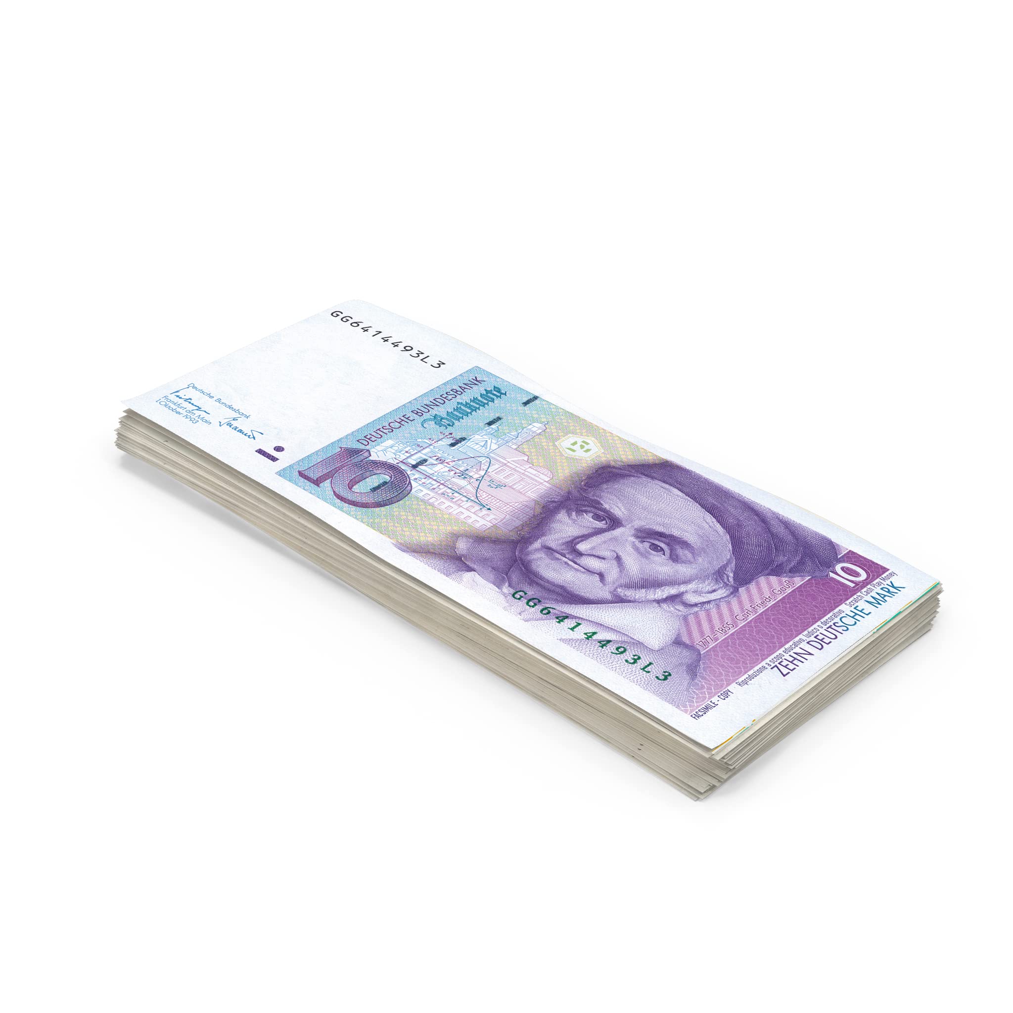 Scratch Cash Brands 100 x DM 10 Money for Playing (Real Size)