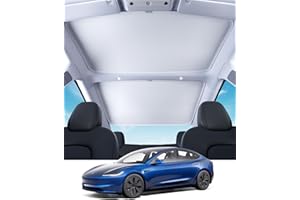 TADPOLE JUMP for Tesla Model 3 Highland Sunshade Roof with Magnetic Clips, Nano Ice-Crystal Coating, No Gaps, No Sagging (Nano-Tech Blue)