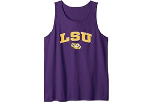 ELITE AUTHENTICS Mens LSU Tigers Arch Over Purple Officially Licensed Tank Top