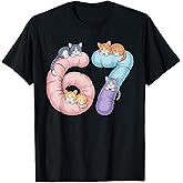 Cute 67 Cat Meme Design T-Shirt