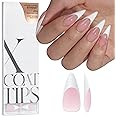 BTArtboxnails French Gel Nail Tips - Long Stiletto Press on Nails Pink XCOATTIPS for Nail Extensions DIY