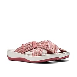 Clarks Women's Arla Wave Slide Sandal, Dusty Rose
