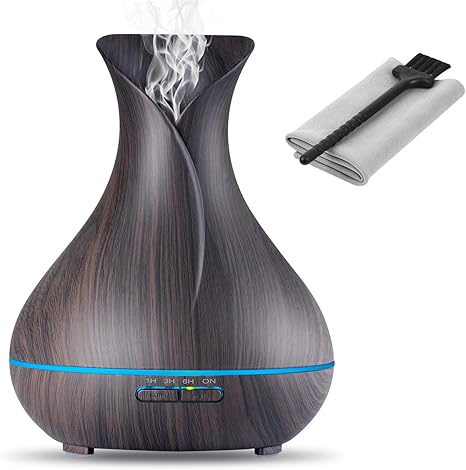 Amazon Com Olivetech Aroma Essential Oil Diffuser 400ml Ultrasonic Cool Mist Humidifier With Waterless Auto Shut Off And Cleaning Kit For Home Yoga Office Spa Bedroom Baby Room Wood Grain Home Kitchen