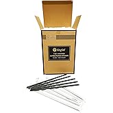 400 Count | Kingseal "Jumbo" Paper Drinking Straws, FSC Certified, Paper Wrapped, 7.75" Length x 6mm Diameter, BLACK, Biodegradable, Earth Friendly, Bulk Pack - 400 Straws per Box