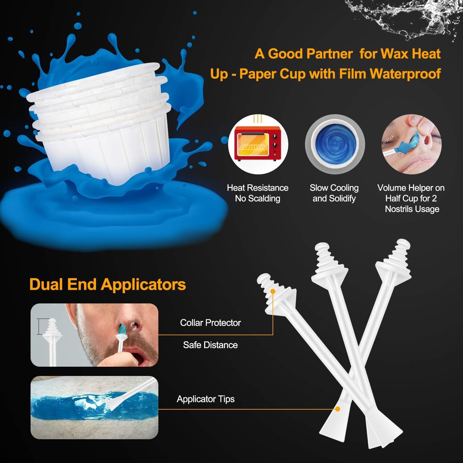 Nose Wax Kit Men Nose Hair Waxing Nose Hair Wax for Nostrils,Face,Ear