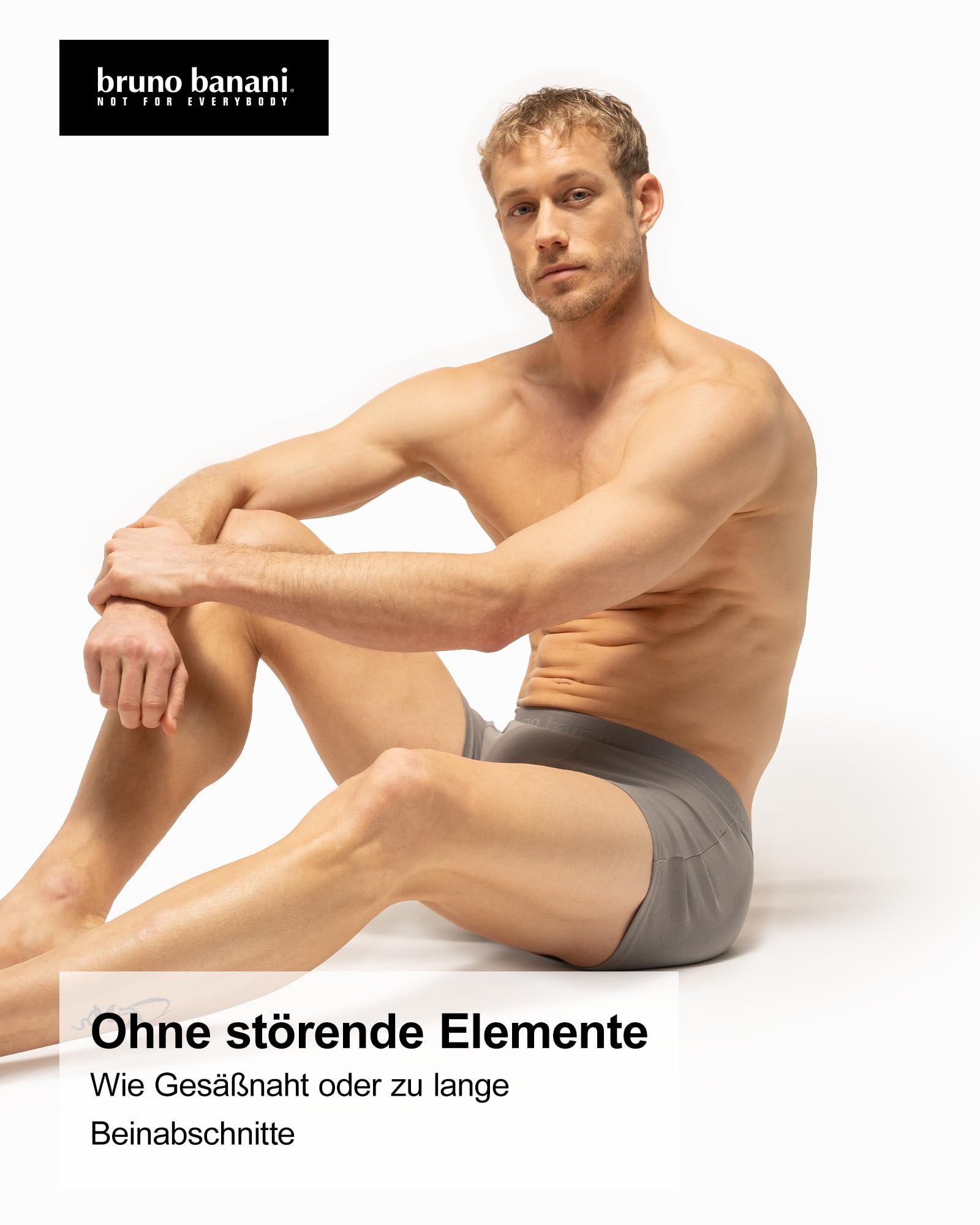 bruno banani Boxershorts Herren - 6er Set - Schwarz/Dunkel-/Hellgrau - S 3