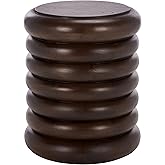 SAFAVIEH Home Collection - Anatoly Brown Accent Table, Sculptural Round Side Table, Bold Contemporary Design (ACC6615A)