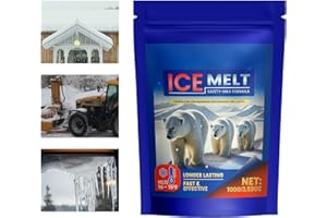 Fast Acting Ice Melter,Concrete Friendly Multipurpose Ice Melter | Lawn Safe Melt, Snow Removing Supplies for Driveways, Side