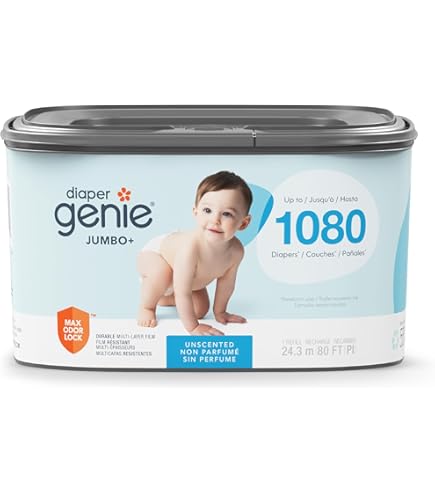 Litter Genie Jumbo Genie Diaper Pail Refills 4-Pack Square Bags