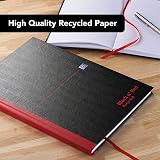Black n Red Oxford A5 Notebook 192 pages Recycled Casebound Pack of 3 view 3