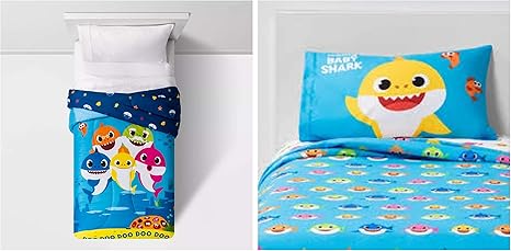 baby shark twin sheet set