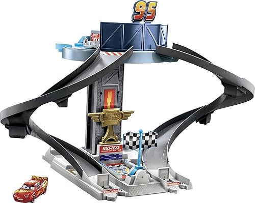 Disney Cars Toys Rust-Eze Racing Tower Race Track Toy with
