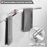 BGL Chrome Swivel Towel Rail Stainless Steel Wall Mounted 2 Arm view 5