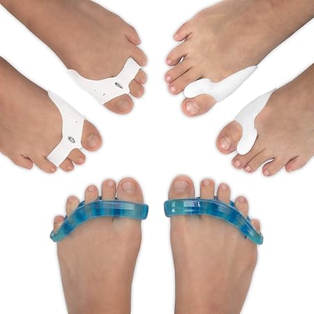3 Paar 6 Stk. Soft-Gel Zehenspreizer zur Hallux Valgus Korrektur geeignet fu?r den linken- & rechten Fuß - Spreizfuß gegen kr