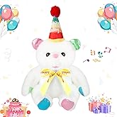 Singing Happy Birthday Teddy Bear Stuffed Animals,Singing The Happy Birthday Song Plush Toy Musical Interactive Stuffed Animal Firtst Present for Girls Boys,Praty Gifts for Adults 12" Yellow