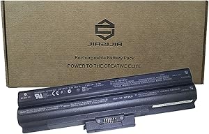 JIAZIJIA VGP-BPL21 Laptop Battery Replacement for Sony Vaio VGN-AW VGN-CS VGN-FW VGN-NS VPC-F VPC-S Series Notebook Black 10.8V 81Wh 7500mAh 9-Cell