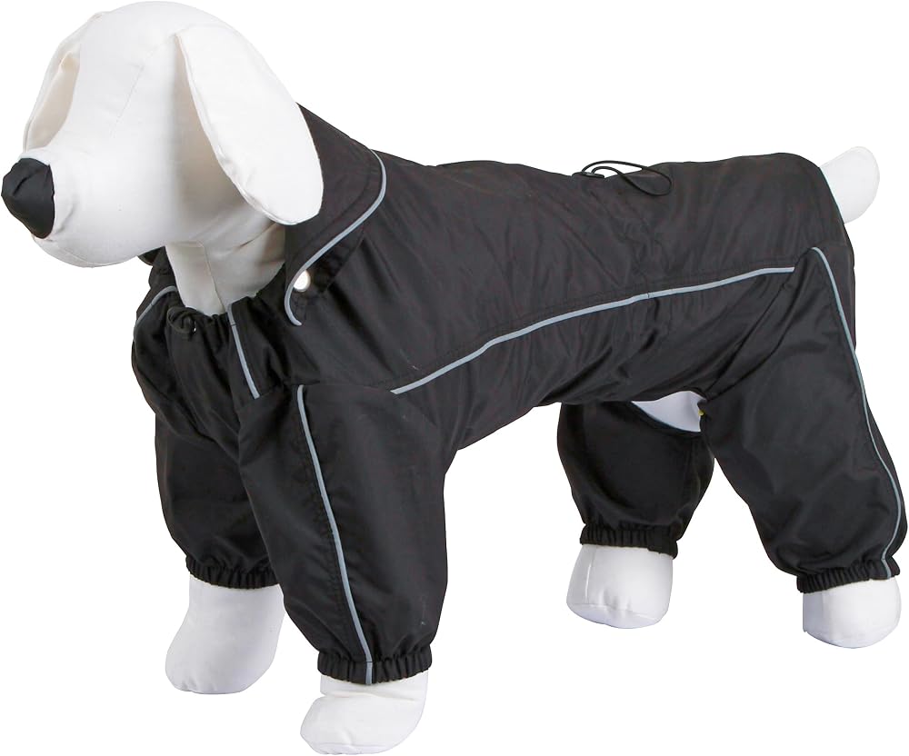 Kerbl Pet Raincoat Manchester Medium Black Waterproof Windproof 40cm