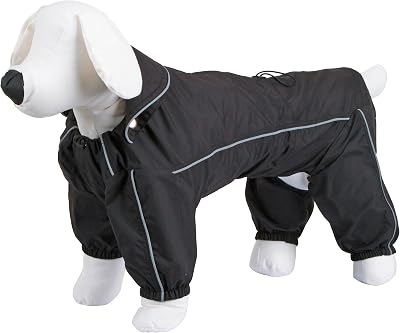 Kerbl Pet Raincoat Manchester Medium Black Waterproof Windproof 40cm