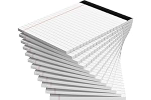 RONEKY 12 Pack Note Pads 4x6 Inch, White Mini Legal Pads, Small Writing Pads, Notepads of College Ruled Paper, Lined Paper Pads, Scratch Pads Mini Notepad for Grocery List, To-Do List, 30 Sheet/Notepad