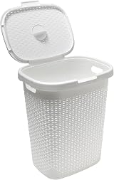 Addis 50 Litre Calico Faux Rattan Hamper Cream