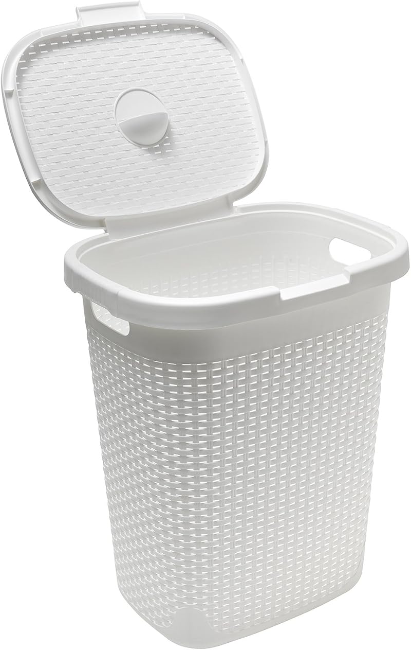 Addis 50 Litre Calico Faux Rattan Hamper Cream