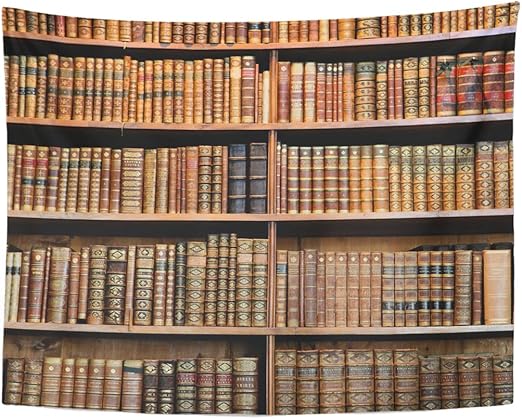 Emvency Tapestry Brown Law Old Books in The