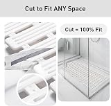 XIYUNTE Large Shower Mat 90x40cm Non Slip Anti Mould Cut to Size Cream view 6