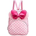 Voikukka Cute Mini Mouse Backpack for Toddler Girls Leather Kid Crossbody Bag Pink Toddler Purse Small Kids Mini Backpack Travel Backpack Baby Girl Backpack